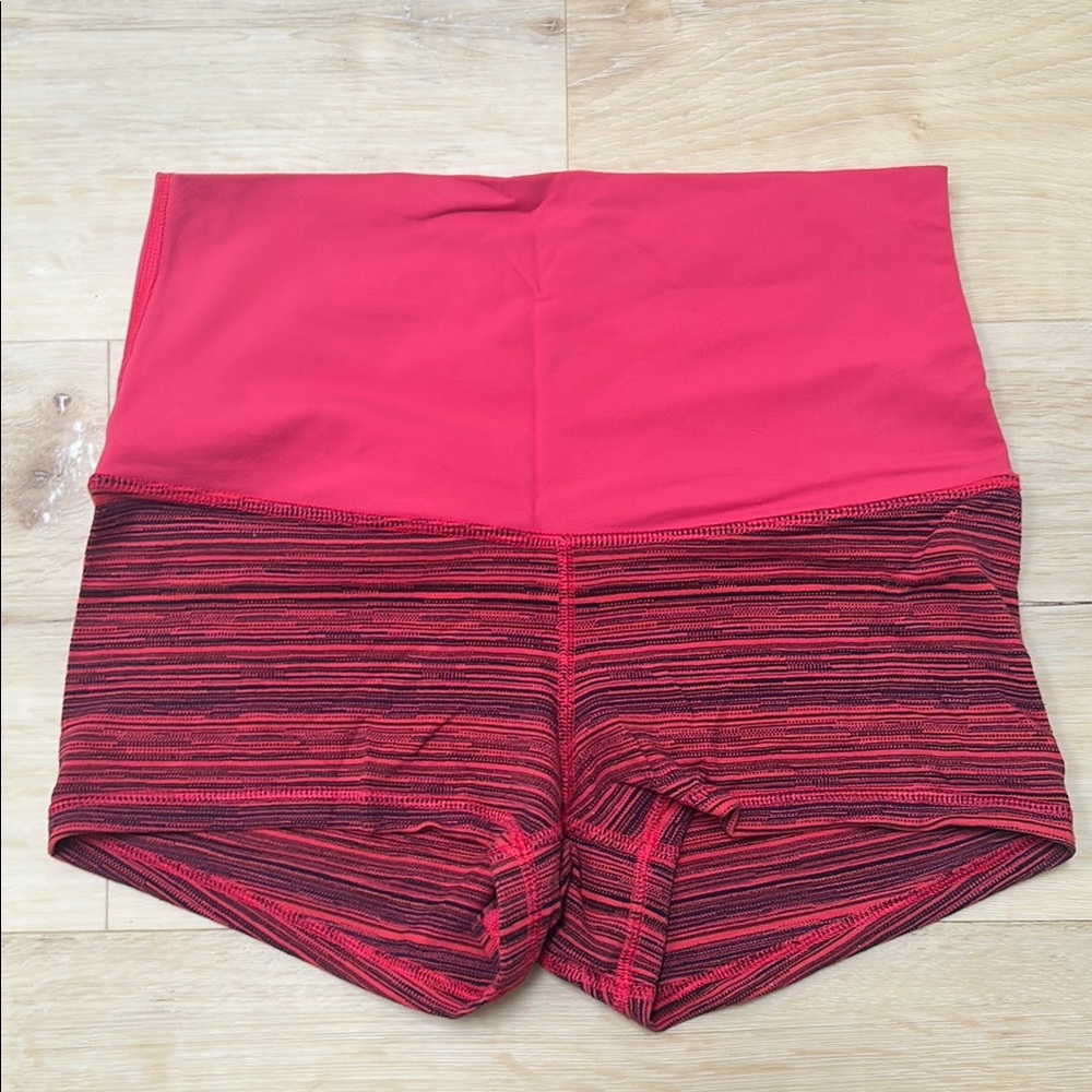 Lululemon Athletica High Waist Red Shorts